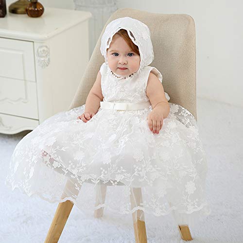 Carecheer Baby Girl Christening Baptism Dress Flower Girl Dedication Blessing Gown With Full Embroidered #TOP4
