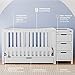 Graco Remi 4-in-1 Convertible Crib & Changer (White) – GREENGUARD Gold Certified, Fits Standard Crib Mattress, Converts to Toddler Bed and Full Bed, 4 Adjustable Mattress Heights