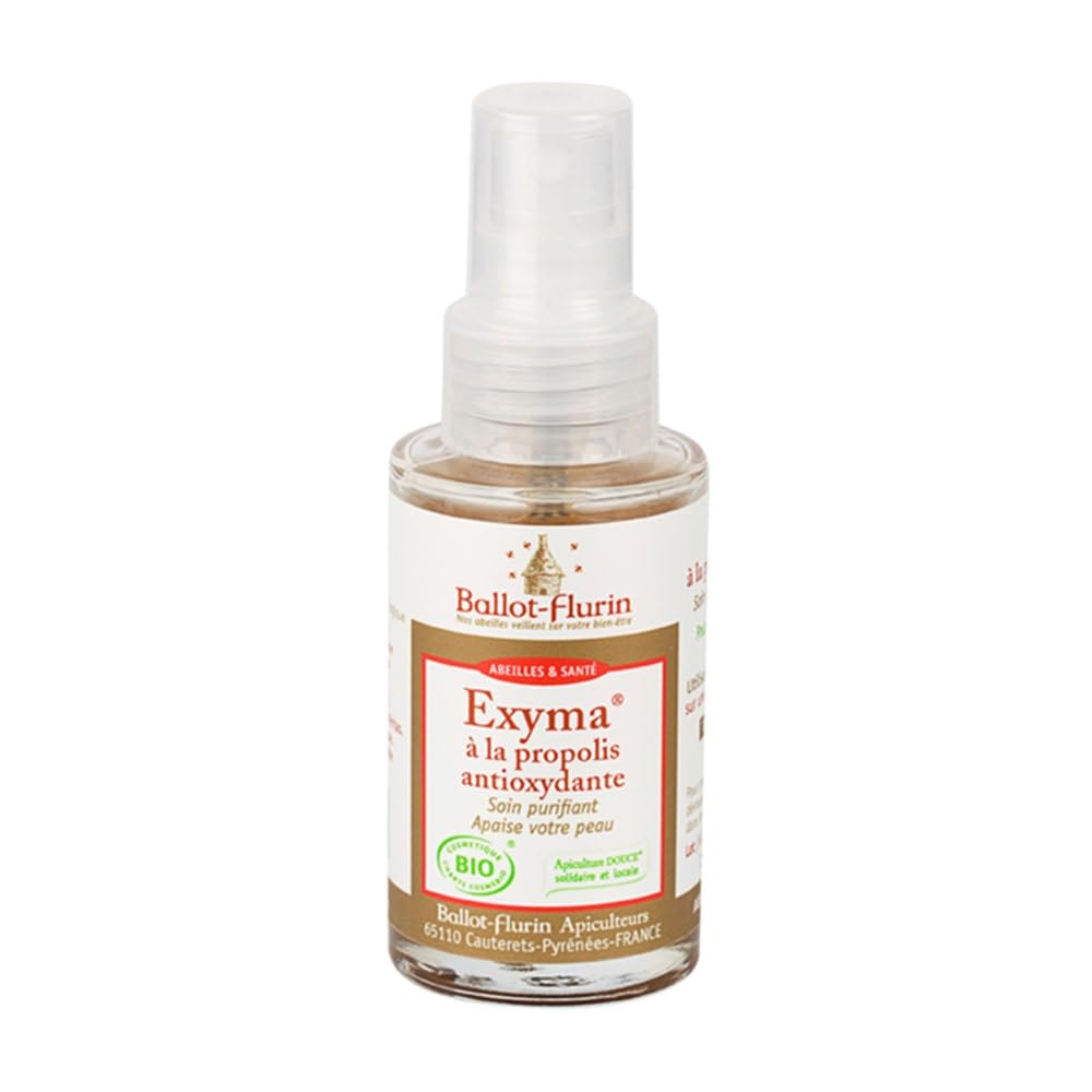 Ballot-​Flurin - Exyma à la Propolis blanche - Soin purifiant, apaise la peau, soulage les démangeaisons - Peaux sèches à très sèches - 50ml - Certifié 100% Bio - Fabriqué en France
