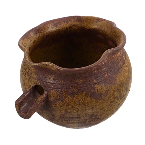 Amosfun Fontaine à Jet Eau pour Bassin Cascade de Jardin Céramique Vasque Extérieur avec Circuit Fermé Décor pour Point Eau Style Rustique et Moderne