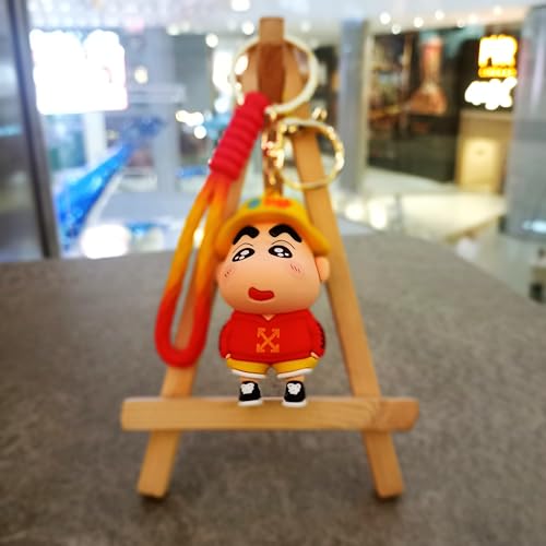 Image of Cute Cartoon Character Silicone 3D Key Chain with Strap Charm & Metal Hook, Merchandise Key Rings Gift for Kids Girls Boys Men & Women