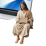 Generisch Jesus Figuren - Handgefertigte Religiöse Harz Skulpturen,Ich Bin Bei Euch Alle Tage Jesus Figur | Für Büro, Auto, Schreibtisch, Schrank, Armaturenbrett, Wohnzimmer Und Schlafzimmer