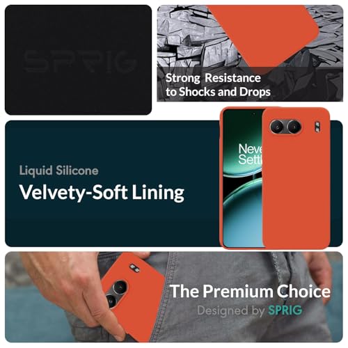 Image of SPRIG Compatible with OnePlus Nord 4 Premium SilkTone Back Cover Drop Tested Shock Proof Mobile Case for Men, Women, Boys and Girls with Camera Protection (Orange)