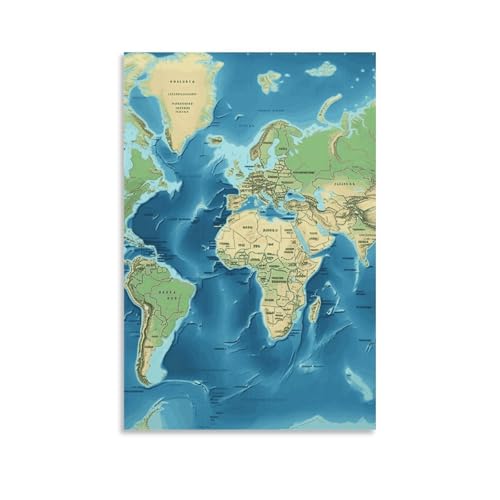 Carte du monde sur toile pour créer un intérieur accueillant