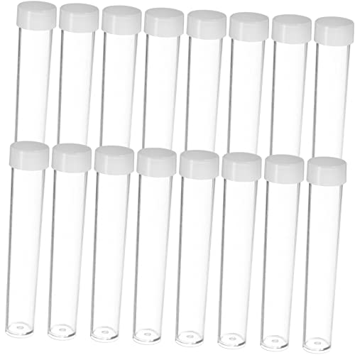 NULYLU Reusable Plastic Test Tube Lids 30pcs Empty Storage Tubes for Bead Projects