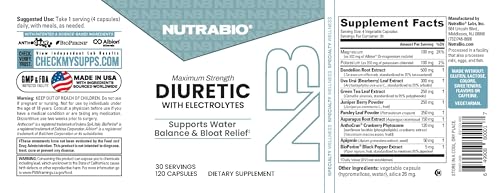 NutraBio Diuretic with Electrolytes