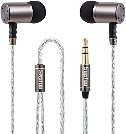 sephia Wired Earphones Headphones with 3.5mm Jack Case Noise Isolating Earbuds Stereo Tangle Free Cable 3.5mm Jack