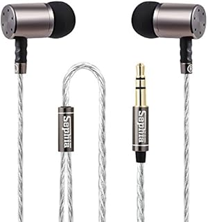 sephia Wired Earphones Headphones with 3.5mm Jack Case Noise Isolating Earbuds Stereo Tangle Free Cable 3.5mm Jack