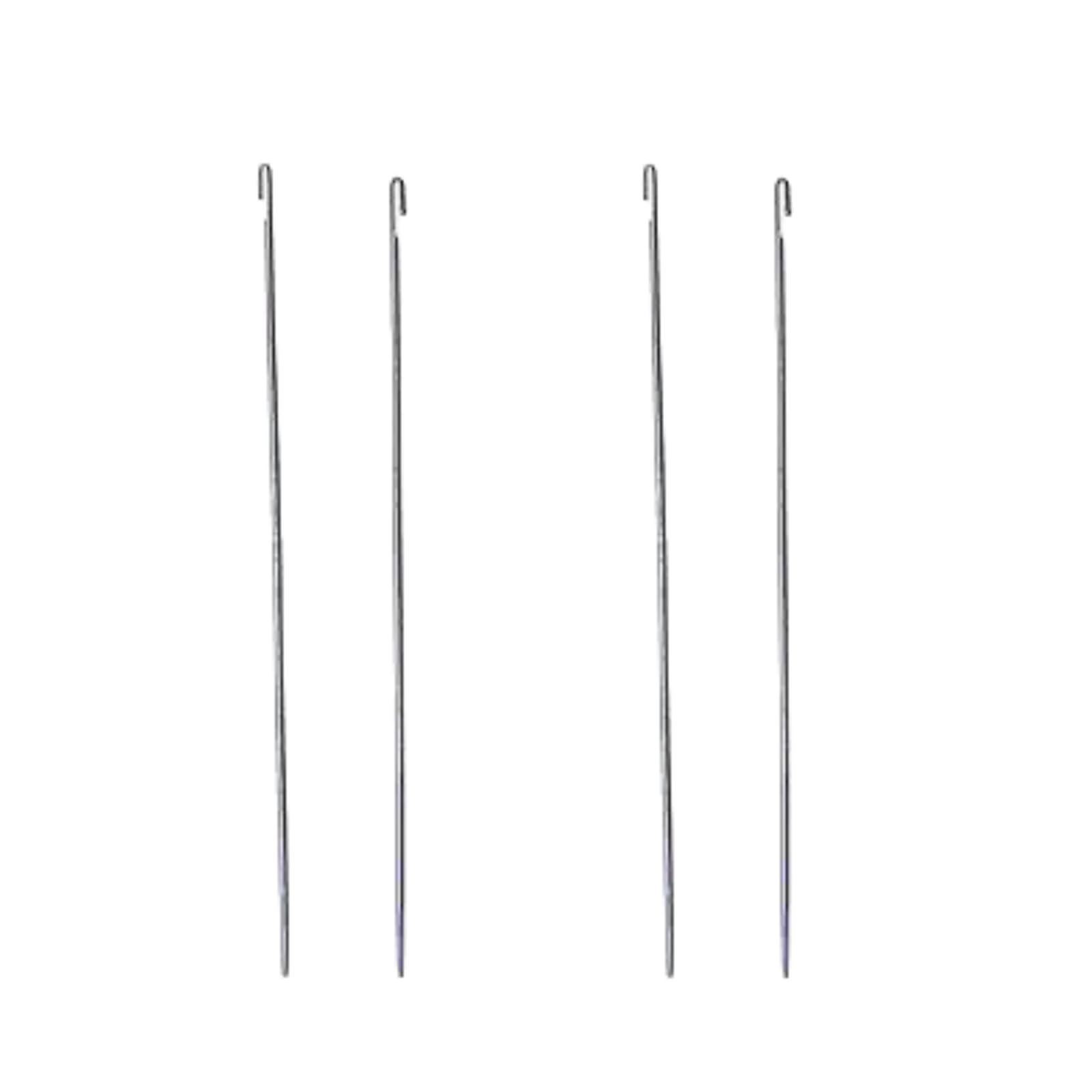 4Pcs Metal Beading Needles Bead Crochet Hooks Beaded Needles Steel Wood Bead Needle Threader Jewelry Making Tools Beading Needles