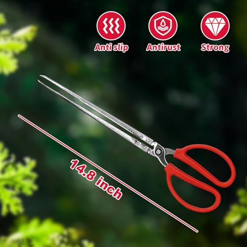 Pinça de alimentação de cobra resistente, 38 cm, extralonga de aço inoxidável, pinças de alimentação