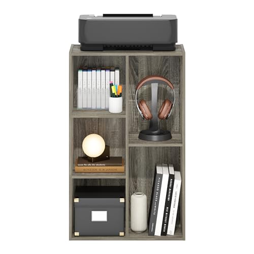 image for Furinno LUDER Book Shelf, 5-Cube Bookshelf, Reversible Bookcase, 9.4 x