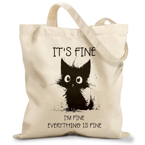 Image of Miss Adola Cute Canvas Tote Bag for Women Girls - Animal Lover Aesthetic Bags with Magnetic Buckle and Zipper Inner Pocket