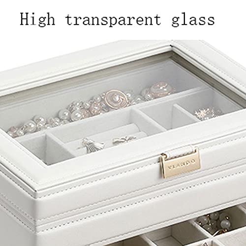 YKHB Boîte à Bijoux Clear Window Bijoux BoxTree - Couche de Bijoux en Cuir Boîte de Rangement Boîte à Bijoux Meilleur Cadeau (Color : C) – vue 2