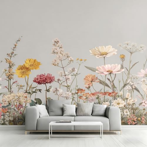 Fresque murale intissée et panoramique floral premium
