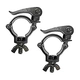 1.5inch Quick Release DJ Lighting Clamp Aluminum Alloy Heavy Duty 220lbs Truss Clamps Fit Pipe OD 1.5-1.57inch / 38-40mm Black
