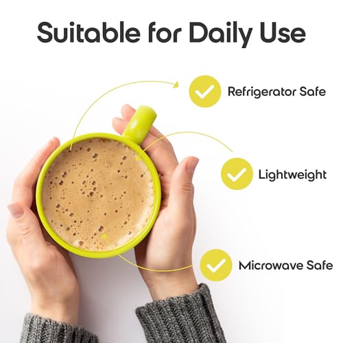 Mug Jumbo Omniware Teaz Cafe 24 oz Amarillo Set x4 miniatura 7