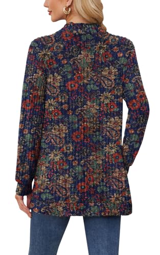 Image of DB MOON Womens Long Cardigan Sweater Lightweight Open Front Long Sleeve Outfits with Pockets