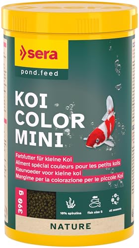 sera Koi Futter Color Mini 1 l (390g) | Natürliches Koifutter für farbenprächtige Koi bis 12 cm | Optimale Farbausprägung mit Spirulina, Gammarus & Krill | Für Gute Wasserqualität im Teich sera Koi Futter Color Mini 1 l (390g) | Natürliches Koifutter für farbenprächtige Koi bis 12 cm | Optimale Farbausprägung mit Spirulina, Gammarus & Krill | Für Gute Wasserqualität im Teich