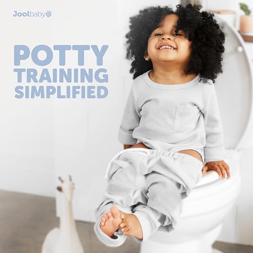 Jool Baby Potty Training Seat for Boys and Girls, Fits Round & Oval Toilets, Non-Slip with Splash Guard, Includes Free Storage Hook (Gray) - Thumbnail 6