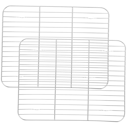 Luxshiny 2piezas Rejillas Para Enfriar De Acero Inoxidable Rejilla De Alambre Para Hornear Galletas Para Secar Pan Cocina Para Hornear