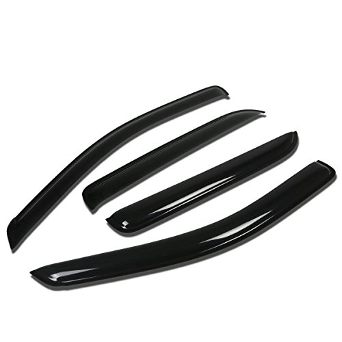 Auto Dynasty 4Pcs Tape-On Window Visor Rain Guard Compatible with 2005-2009 Ford Freestyle Taurus X, Rain Shields Vent Shade Wind Deflector, Acrylic