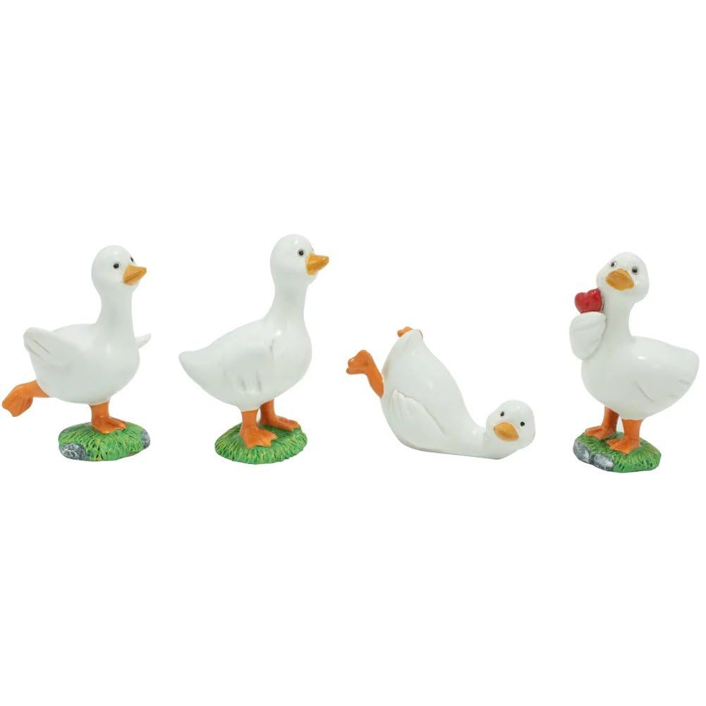 Figurine de canard en résine hydrofuge pour décoration de patio durable
