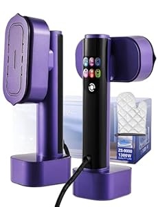 HUIPLUS Steamer Dampfglätter, 1300W tragbares Dampfbügeleisen, 2-in-1 Handbügeleisen, 15s Schnellaufheizung, 190ml Wassertank, 6 Modi (5 Dampf+1 Trocken), mit LED-Display, für Zuhause, Reise & Urlaub