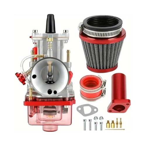 Carburateur PWK 24mm Power Jet tuning motocross 2T 4T accessoire dirt bike quad ATV rouge