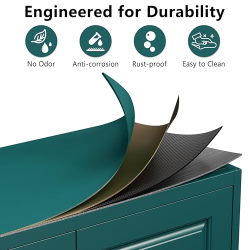 Image of Polup Metal Storage Cabinet,75 inch Tall Kitchen Pantry Storage Cabinet with Doors and Adjustable Shelves, Green Metal Pantry Cabinets with Drawer, Large Cupboard for Kitchen, Dining Living Room