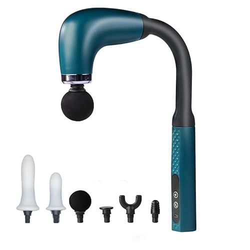 CYCMIA Handheld Cordless & Rechargeable Back Massager - Quiet - Full Body Massage Device for Women, Aches Relief, Sports Recovery and Deep Relaxation - Blue