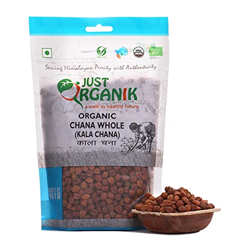 Image of Just Organik Chana Whole (Kala Chana) 500gm, 100% Organic