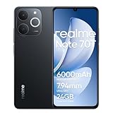 realme Note 70T Smartphone 4+256 GB, Batteria da 6000 mAh, Ricarica rapida da 15 W con supporto alla ricarica inversa da 6 W, RAM dinamica d …