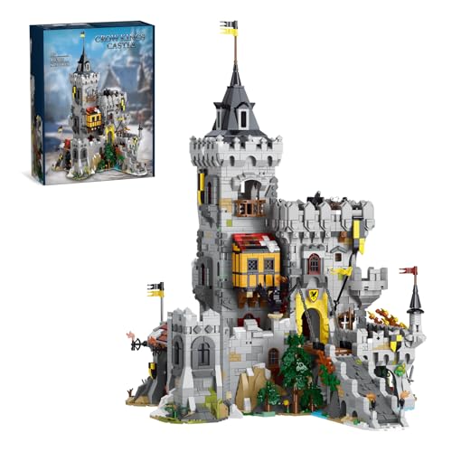 Mocbuiie 3 in 1 Raven Kings Castle Klemmbausteine Burg - 4961 Teile Mittelalterliches Architektur Bauset Wikinger Modular Buildings für Erwachsene Kompatibel mit Barweer BWR009