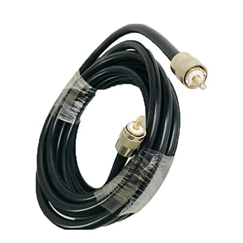 rg8u rf Coaxial Cable ham Radio (Pl259) Male to Male Connector SYV50-7 Low Loss for Ham CB Radio Antenna Extension Coax 5 Meters 750 ft