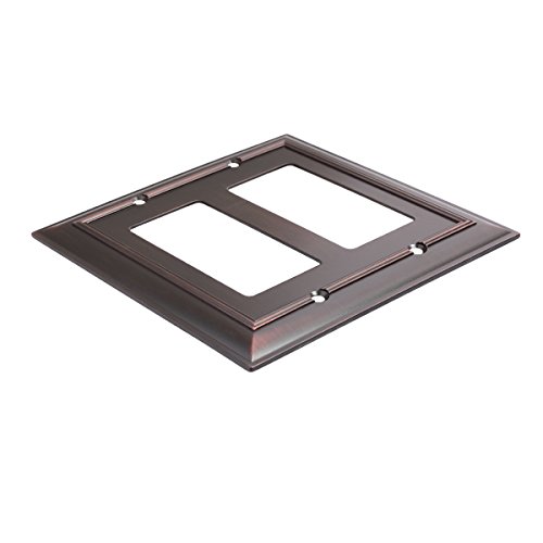 Amazon Basics Double Gang Light Switch Wall Plate, Oil Rubbed Bronze, Set Of 2 #TOP1