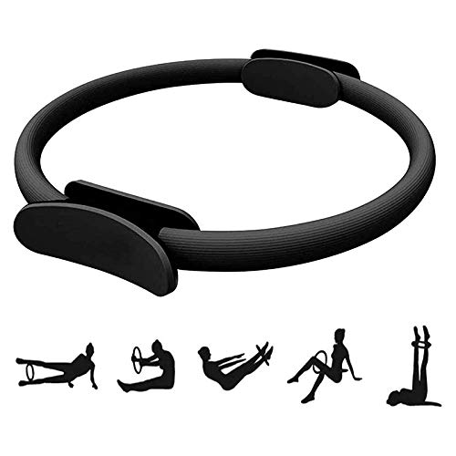 Aro de pilates de doble agarre, círculo mágico de pilates, círculo de ejercicio con doble asa, anillo de yoga, círculo de fitness para quemar grasa en brazos y muslos para aumentar la fuerza para