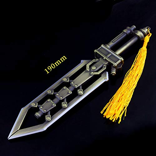 1/6 Scale Demacia Garen Iron Legion Big Sword Metal Weapon Keychain
