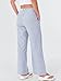 ANRABESS Women's Striped Gingham Pants 2025 Fall Pajama Lounge Boxer Pants Casual Wide Leg Drawstring PJ Bottoms Trousers﻿ Blue White Stripe Small