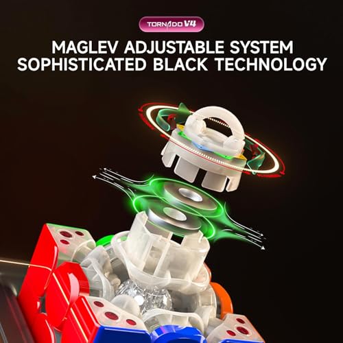 Image of HAWKISTER 6+ Years Qiyi X-Man Tornado V4 3X3 Magnetic Cube (Flagship Edition)