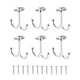 HOME MASTER HARDWARE Double Prong Ceiling Hook for Coat Clothes, Robe, Utensils, Cups,...