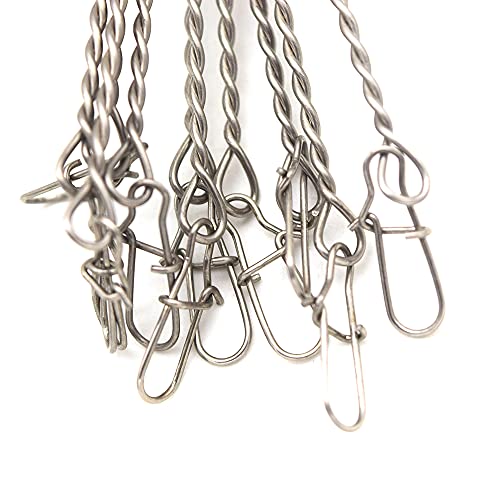 High-Strength Fishing Wire Leader Rigs With Swivels Snap Connect 1 Arm -5 Arm,Saltwater Fishing Assecories 7-Strands Steel Wire With Nylon-Coating (1 Arm Leader Rigs) #TOP2