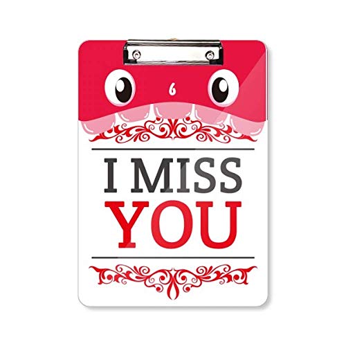 Porte-bloc Saint Valentin A4 I Miss You Mouth un message d'amour au quotidien sur votre bureau