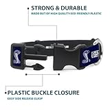 Dog Collar Plastic Clip Shelby Box Logo and Super Snake Cobra Blue White 9.5 to 13 Inches 1.0 Inch Wide - Image 4