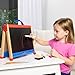 Melissa & Doug Take-Along Double-Sided Wooden Tabletop Activity Art Easel; Portable Travel Toy with Whiteboard, Chalkboard, Arts and Crafts Accessories - FSC Certified