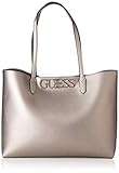 guess damen schuhe Volumen in L ca.: 11-20 Guess Damen Uptown Chic Barcelona Tote Bag, Grau (Pewter), 13x29x42 Centimeters