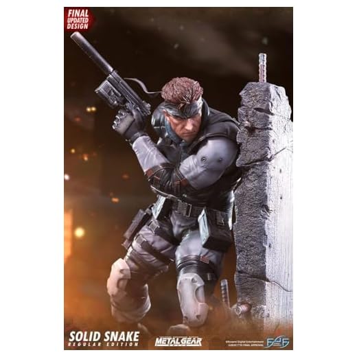 First 4 Figures Metal Gear Solid: Snake Statue, Multicolor