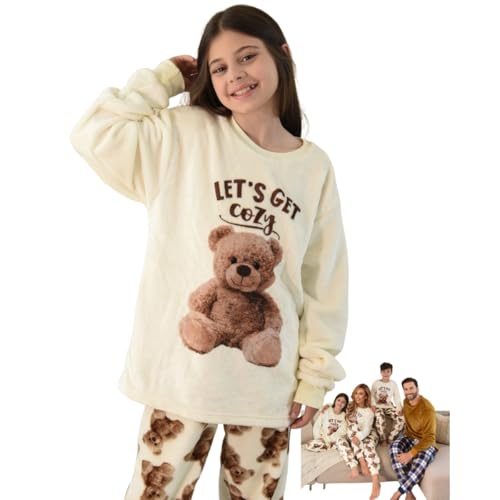 Pijama Infantil Feminino Meninas Inverno Fleece Ultra Soft Plush Longo, Cia da Malha