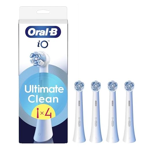 Oral-B Series iO Ultimate Clean Cabezales De Recambio Originales, Pack de 4 Recambios Blancos Para Cepillos De Dientes Eléctricos Oral-B iO, Eliminación Profunda De La Placa Bacteriana