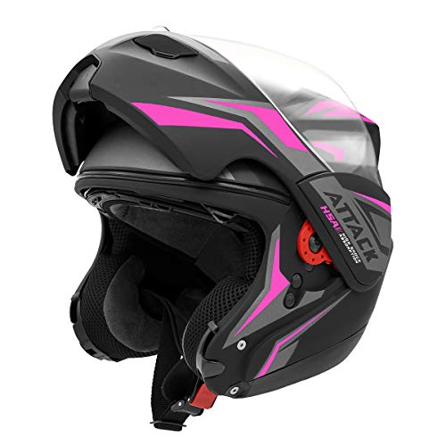 Pro Tork Capacete Attack Hsa 56 Preto/Rosa