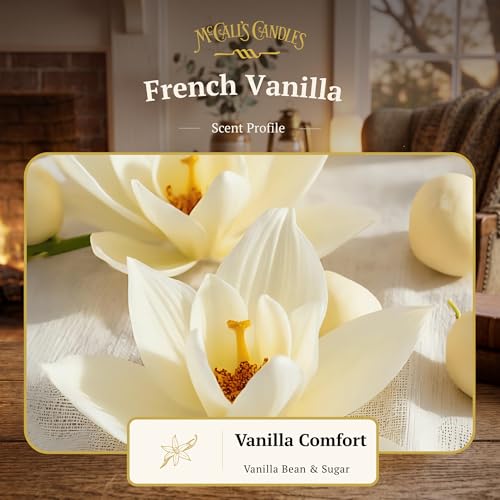 Image of McCall's Candles | Vanilla | Scented Wax Melt | Classic Vanilla Bean & Soft Sugar | 6-Piece Break-Apart Bar | 12-24 Hours Per Wedge | Poured in the USA | 5.5 oz